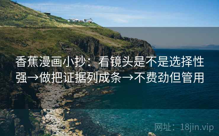 香蕉漫画小抄:看镜头是不是选择性强→做把证据列成条→不费劲但管用